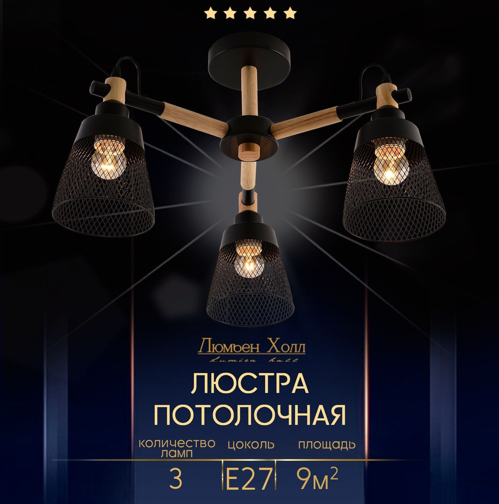 Lumien Hall Люстра потолочная, E27, 60 Вт #1