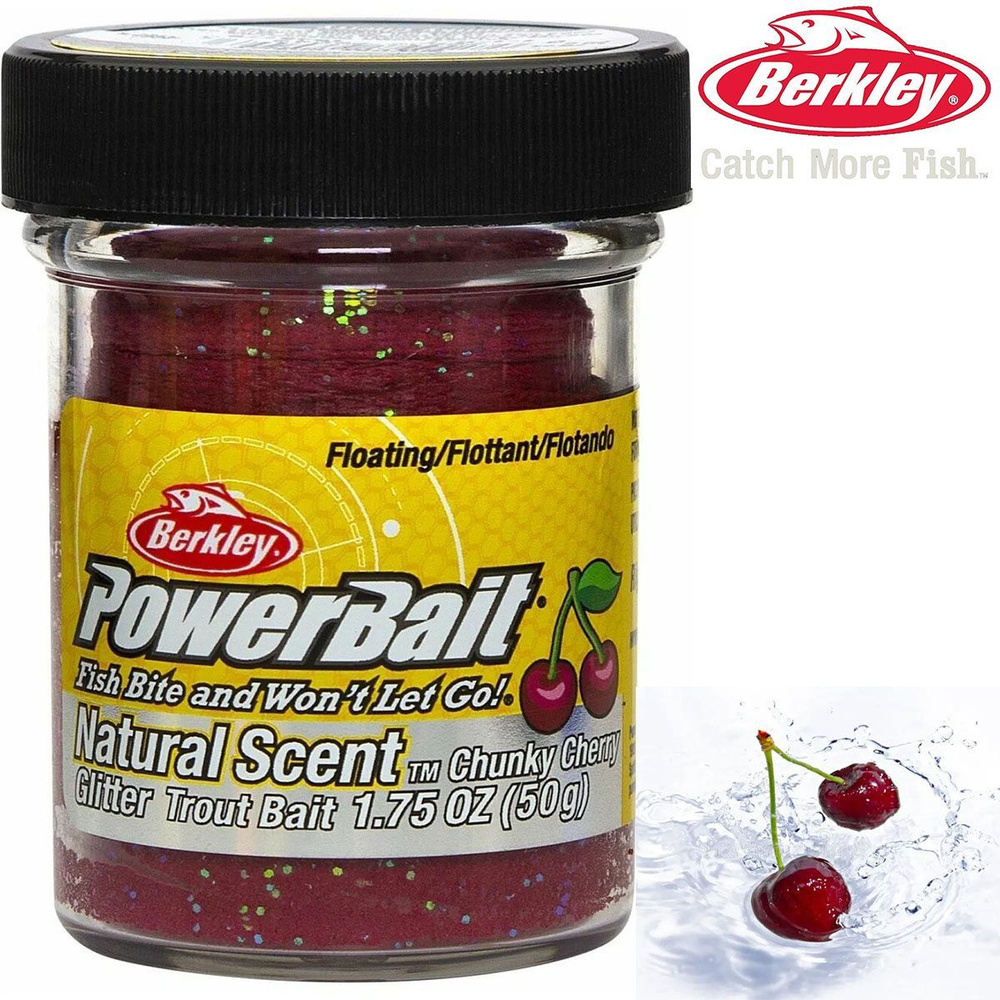 Паста Berkley PowerBait Natural Scent Trout Bait Chunky Cherry 50g #1