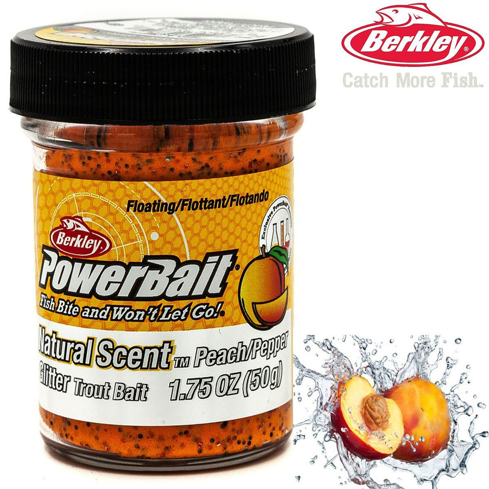 Паста Berkley PowerBait Natural Scent Trout Bait Peach/Pepper 50g #1