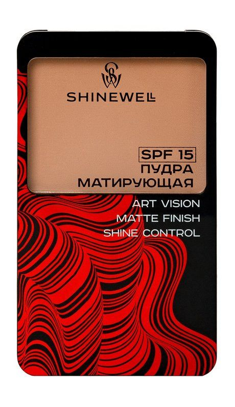 SHINEWELL Пудра Powder Art Vision SPF 15, 8 г, 04 темно-бежевый #1