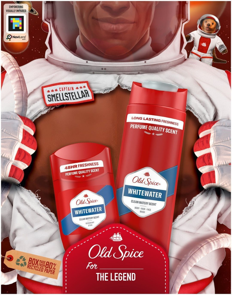 Подарочный набор OLD SPICE Твердый дезодорант 50мл+Гель для душа 250мл Whitewater  #1