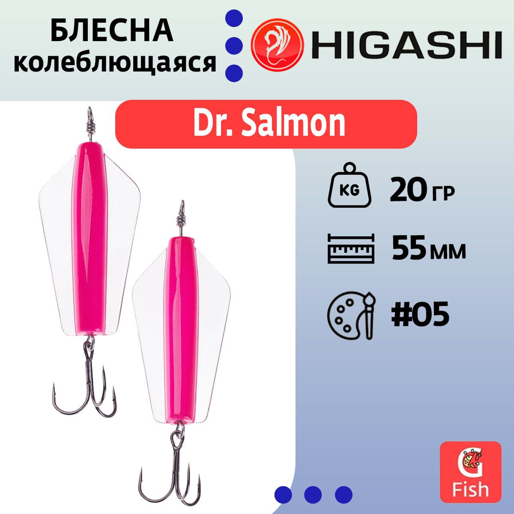 Блесна колеблющаяся HIGASHI Dr. Salmon 20g #05 #1