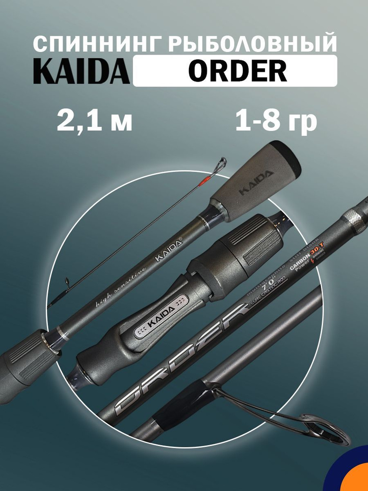 Спиннинг KAIDA ORDER 1-8 гр 2,1 м для рыбалки #1