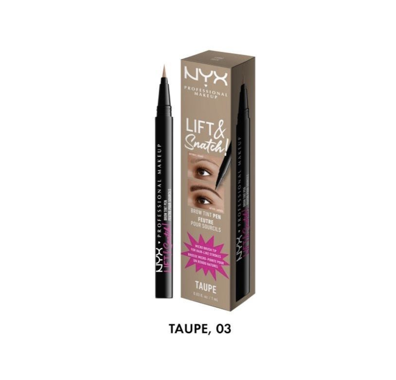 NYX Professional Makeup, Лайнер-тинт для бровей "LIFT N SNATCH BROW TINT PEN" 03 - Taupe.  #1