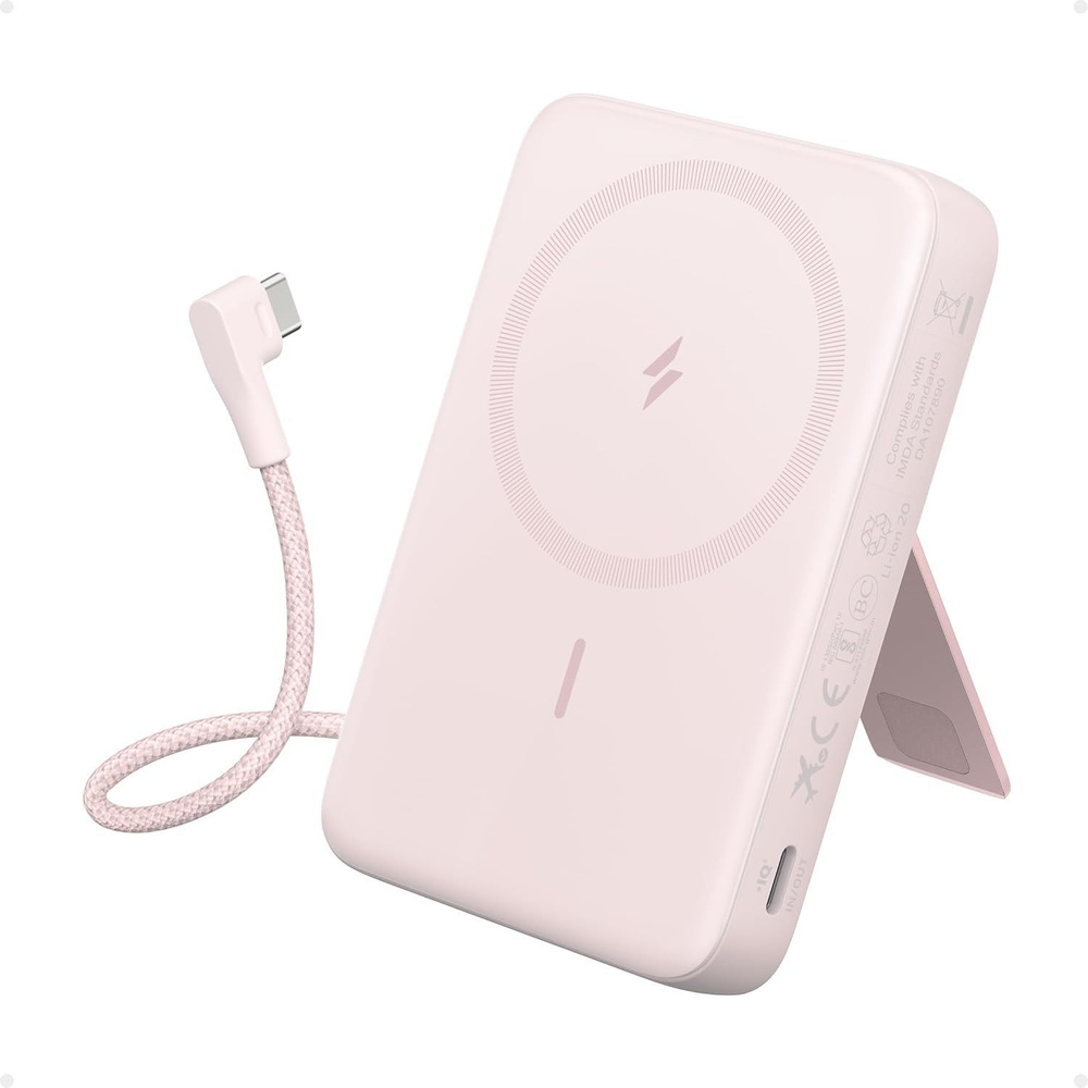 Anker Внешний аккумулятор Zolo Magsafe Power Bank Pink, 10000 мАч, розовый  #1