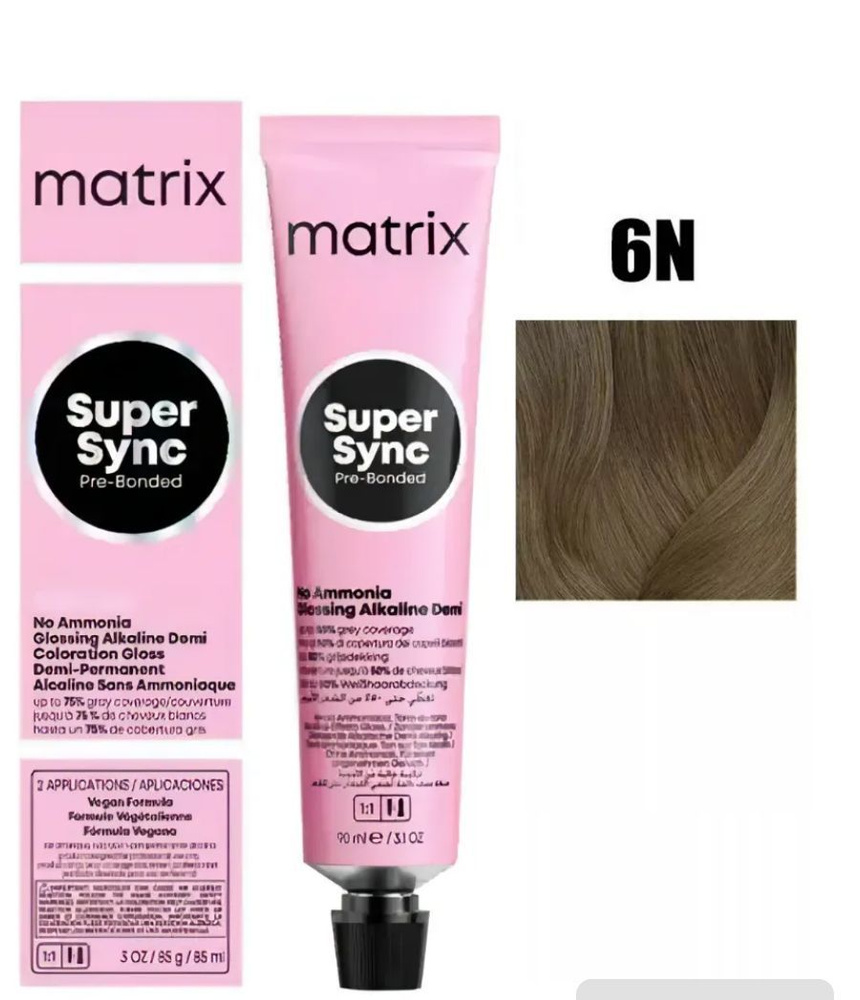 Matrix Крем-краска SoColor Sync Pre-Bonded, 6N #1