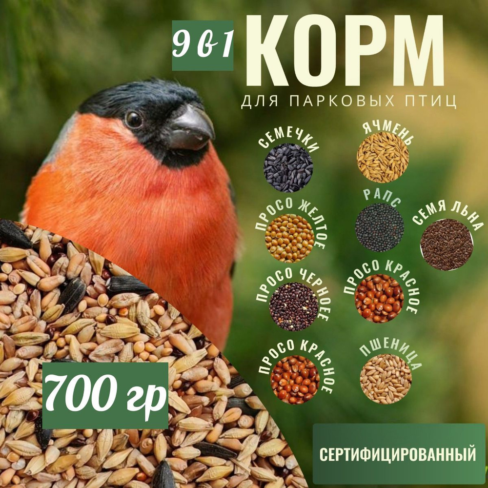 Корм для парковых птиц 700гр #1