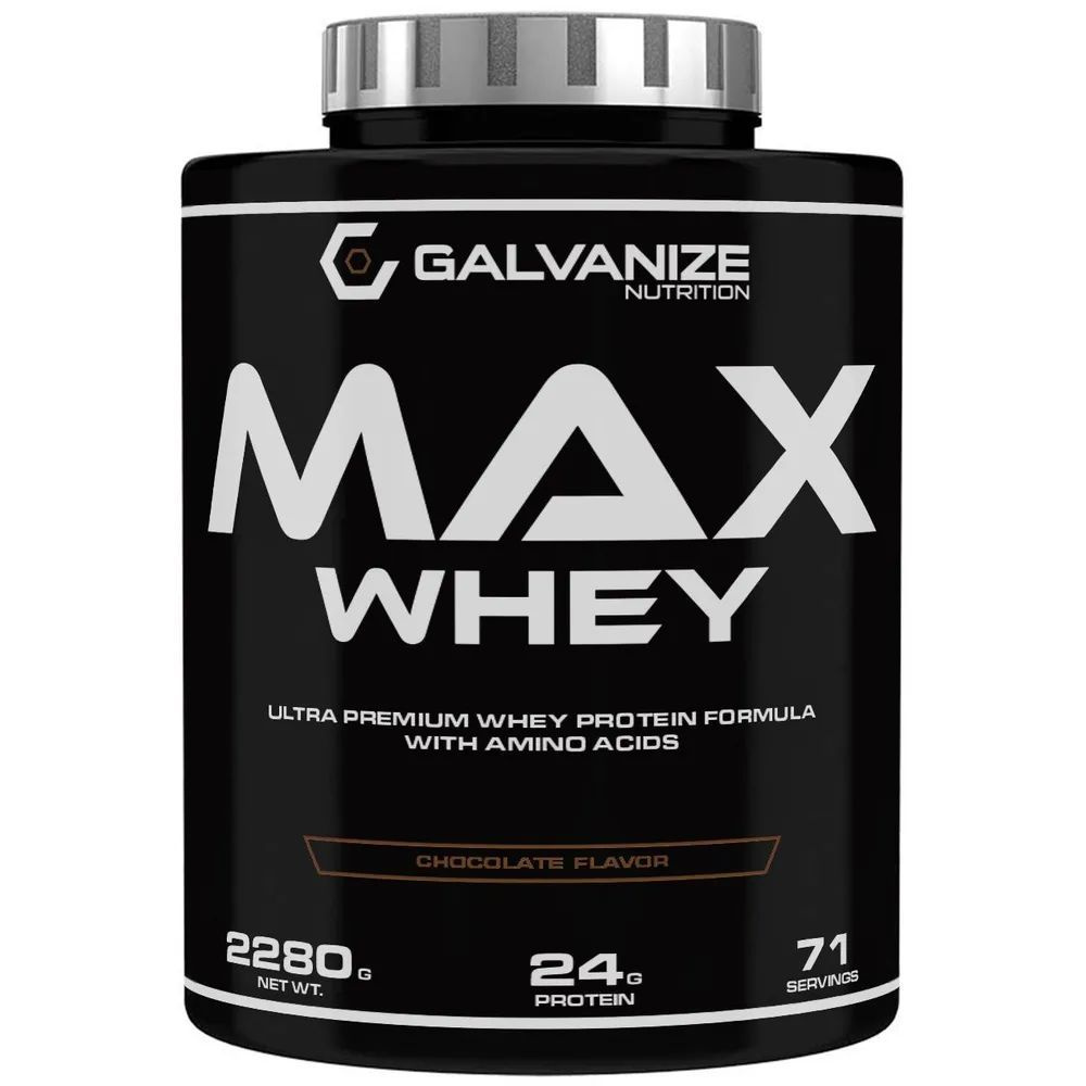 Протеин сывороточный 73 порций, 2280 г Max Whey Galvanize Nutrition для набора мышечной массы / протеиновый #1