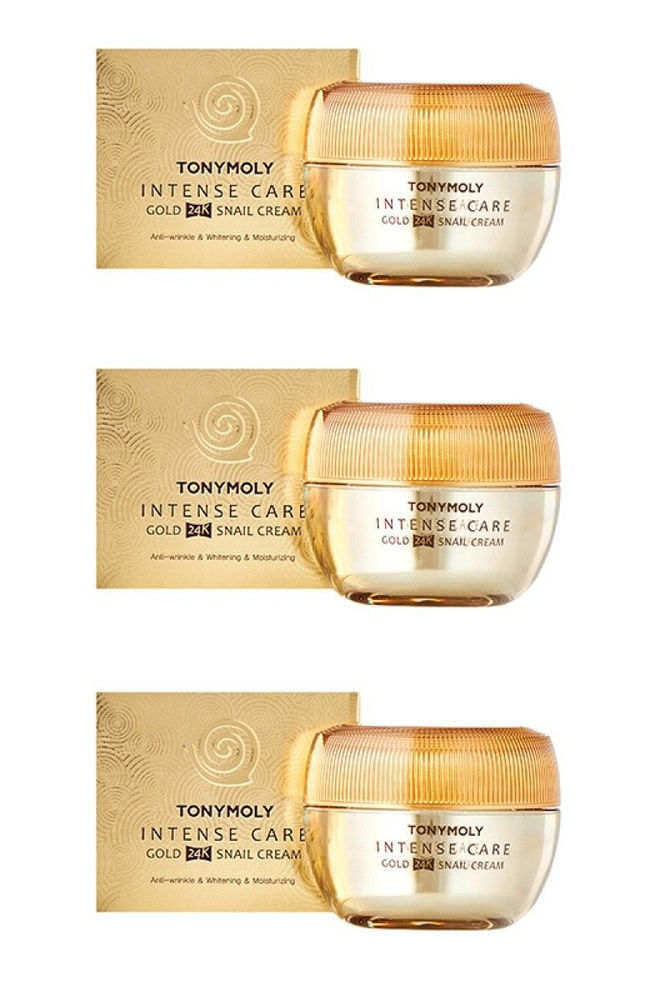 Tonymoly Крем для лица Intense Care Gold 24K Snail Cream, с муцином улитки и коллоидным золотом, 45 мл, #1