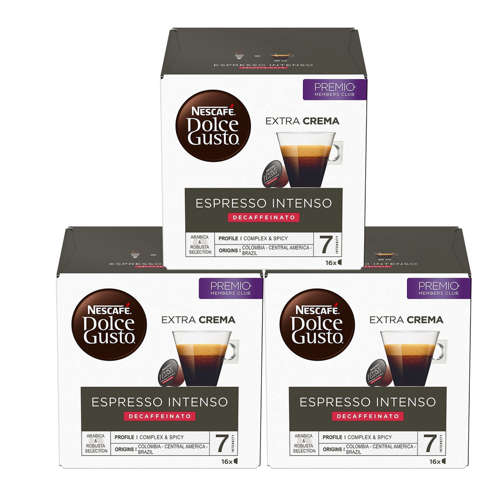 Кофе молотый в капсулах Nescafe Dolce Gusto Espresso Intenso Decaffeinato, 48 шт  #1