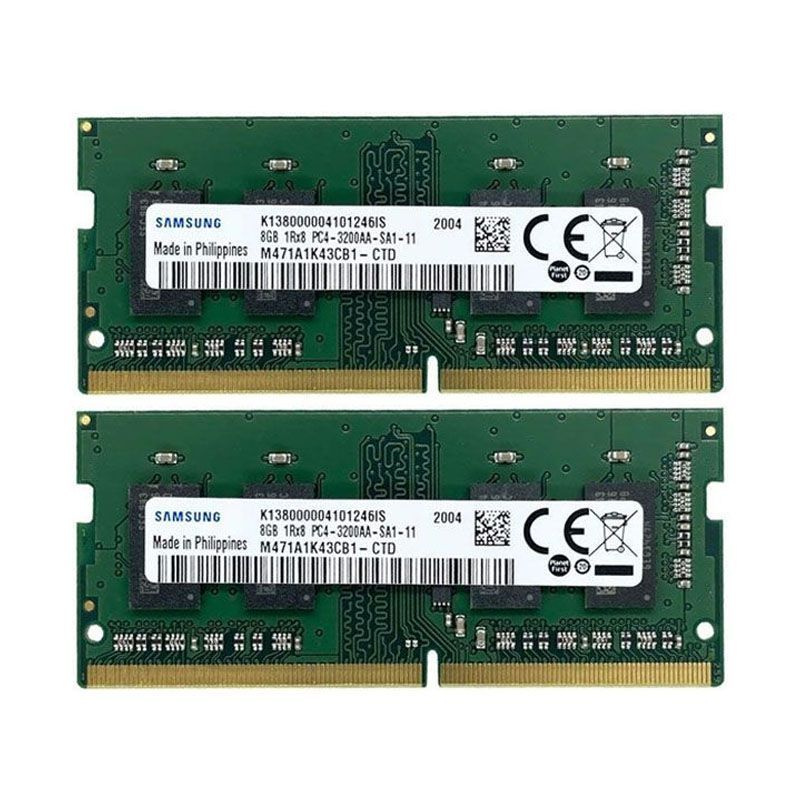 Оперативная память Sam sung DDR4 8 ГБ 3200 МГц для ноутбука PC4-3200AA 2x8 ГБ (M471A1K43CB1-CWE)  #1