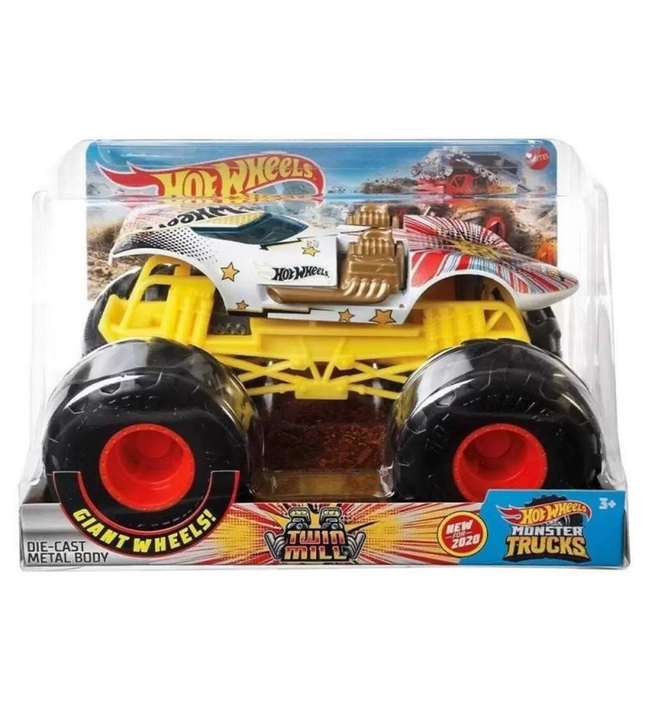 Машинка Hot Wheels Monster Trucks 1:24 Oversized Twin Mill GWK97 #1