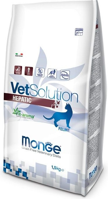 Корм Monge VetSolution Hepatic при проблемах с печенью птица, злаки 1.5 кг  #1