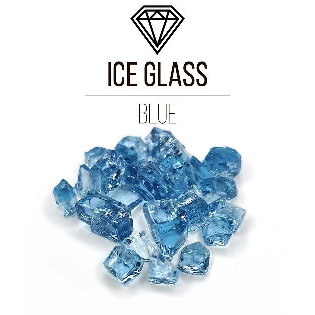 Стеклянная крошка Ice Glass,Blue, 500гр #1