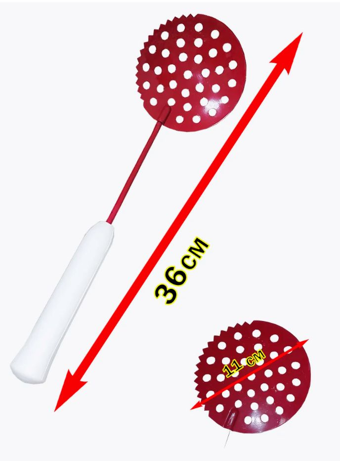 Черпак ( шумовка ) для зимней рыбалки и ручкой из пенопласта, диаметр - 110 мм  #1