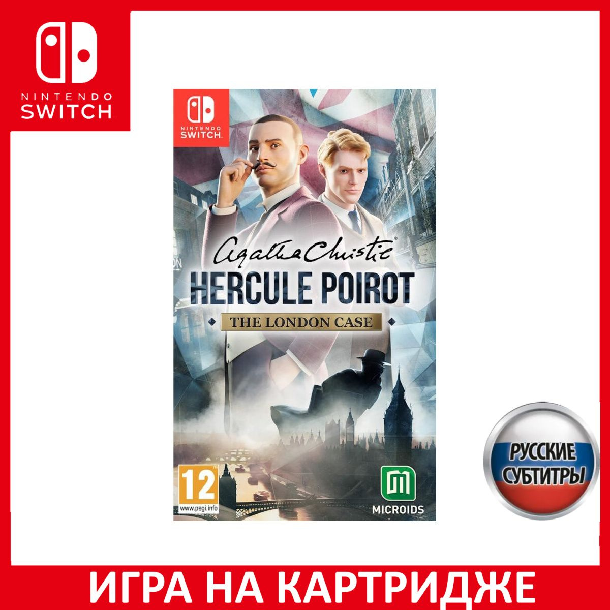 Игра на Картридже Agatha Christie - Hercule Poirot: The London Case (Агата Кристи - Эркюль Пуаро: Лондонское дело) Русская Версия (Switch)