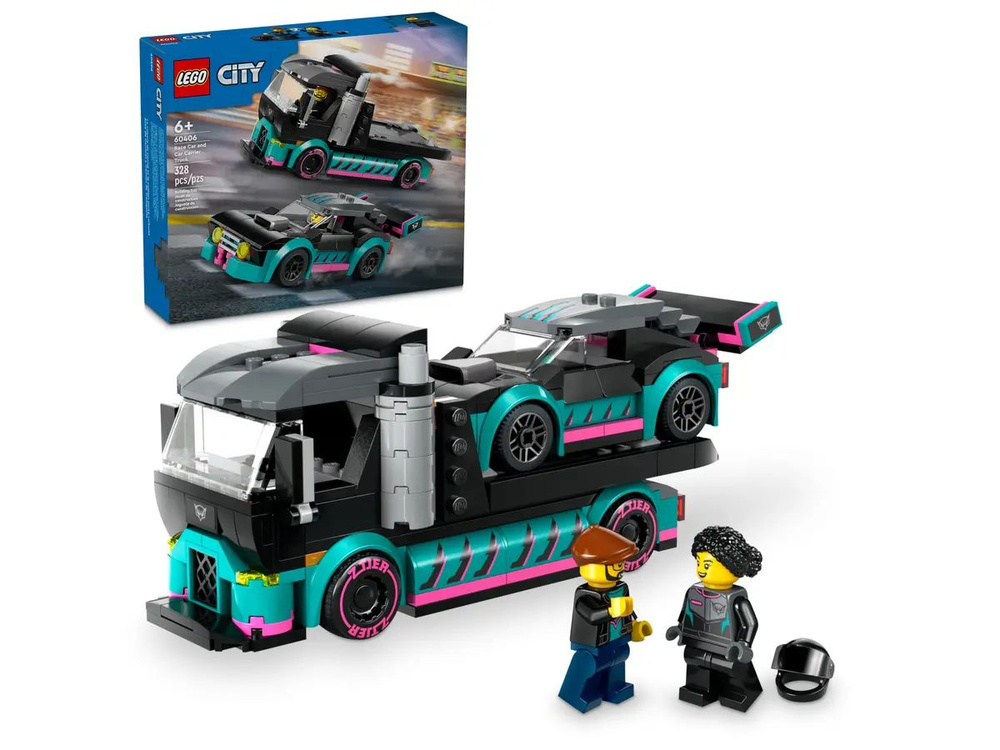 Конструктор LEGO City 60406 Гоночный автомобиль и автовоз #1