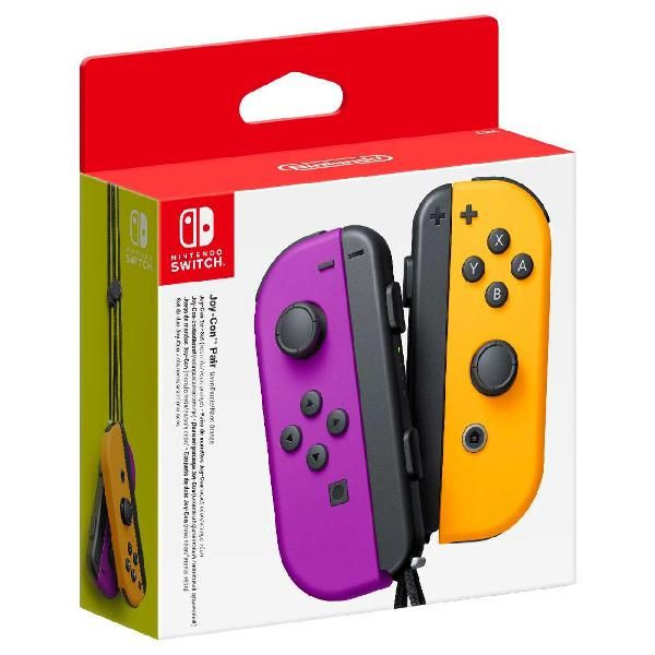 Nintendo Геймпад Switch Joy-Con Neon Purple/Neon Orange, Проводной, желтый, фиолетовый  #1