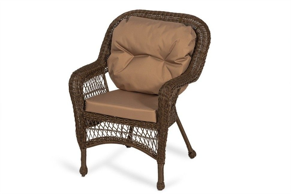 Кресло MEDISON PREMIUM (Мэдисон) коричневое из искусственного ротанга  #1
