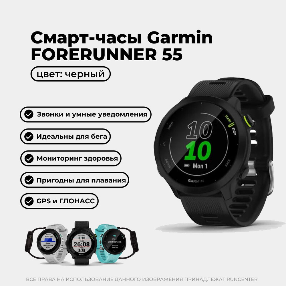 Смарт-часы Garmin Forerunner 55 BLACK #1