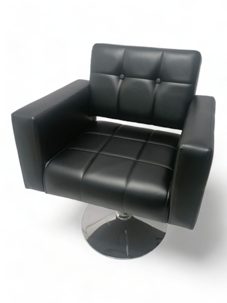 Парикмахерское кресло "Аврора", Черный, Гидравлика диск  #1