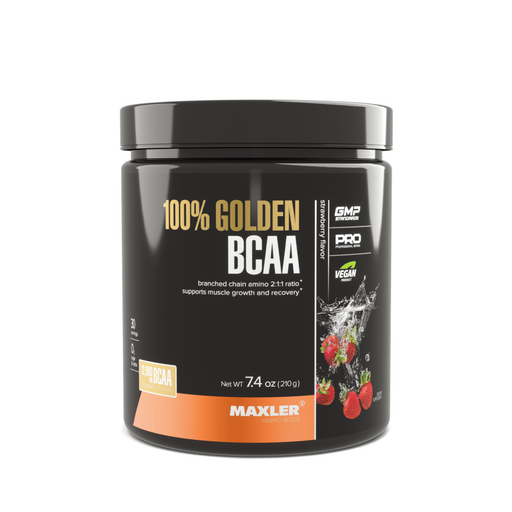 Аминокислоты Maxler 100% Golden BCAA 2:1:1 210г Клубника #1