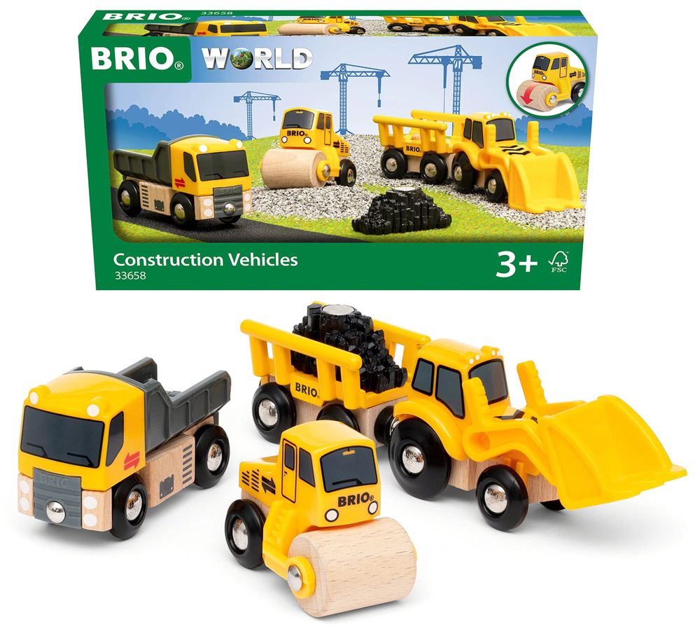 BRIO 33658, набор строительной техники для деревянной железной дороги  #1