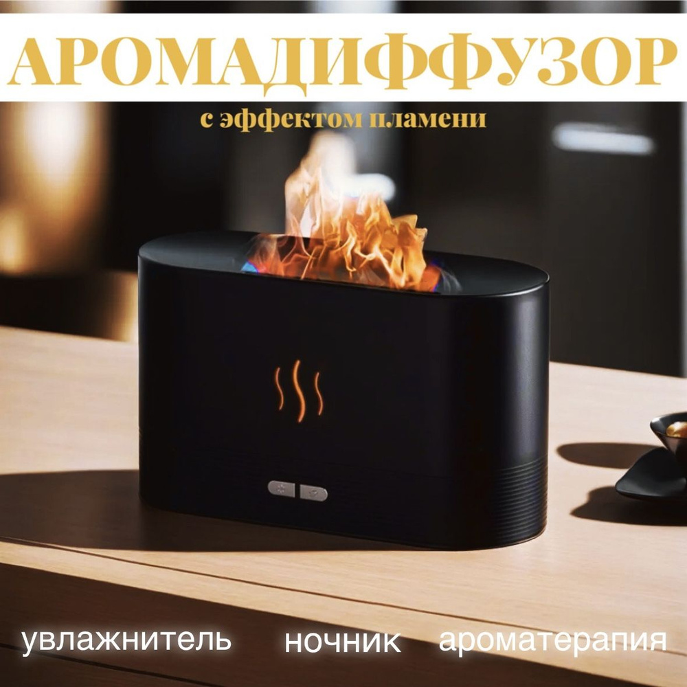 Увлажнитель для воздуха, аромадиффузор с подсветкой, 180 мл, USB-кабель в комплекте  #1