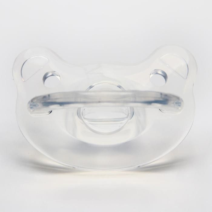 Крошка Я, Пустышка цельносиликоновая, от 0 месяцев, ортодонтическая "Мишка"  #1