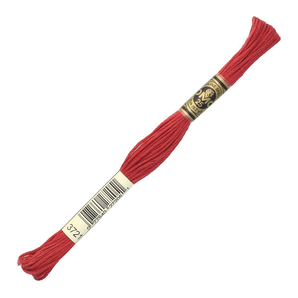 Мулине ДМС нитки для вышивания DMC, 8 м, 1 шт, цвет 3721 #1