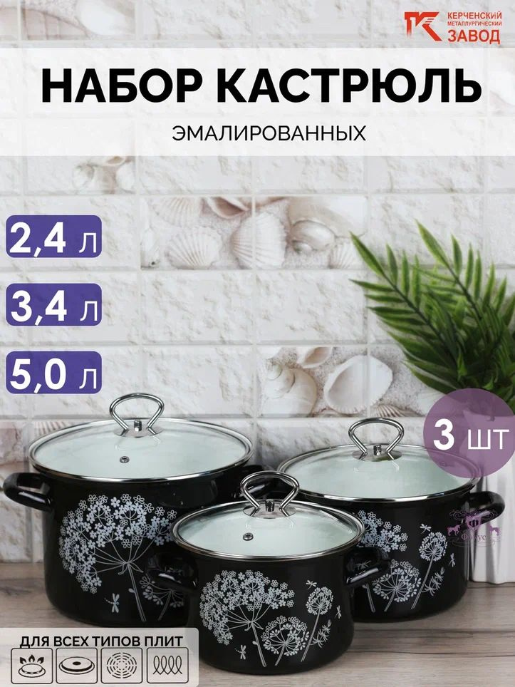 КМЗ ( Керченский металлургический завод) Набор посуды для приготовления "ажур"  #1