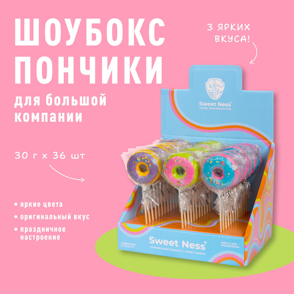 Подарочный шоубокс-набор Sweet Ness, леденцы на палочке с ягодно-фруктовыми вкусами: Ежевика, Земляника, #1