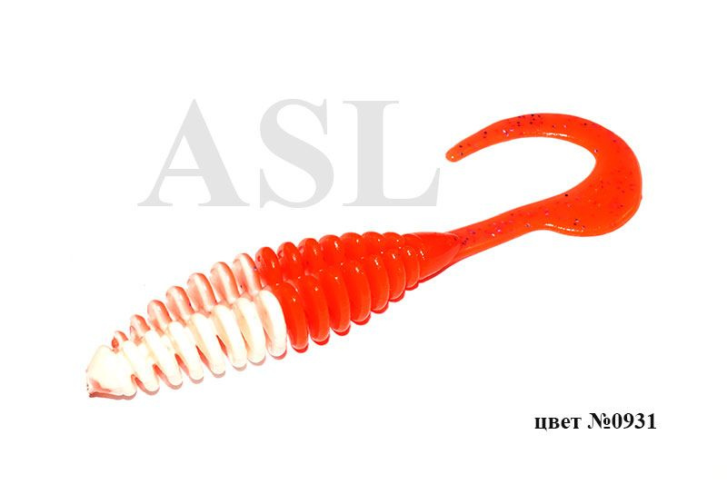 Силиконовая приманка ASL "Турбо твистер" цвет № 0931, L-7,5см (3") 8шт/уп  #1