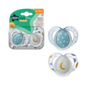 Tommee Tippee соска-пустышка силиконовая ночная Night Time, 6-18 мес., 2 шт.  #1