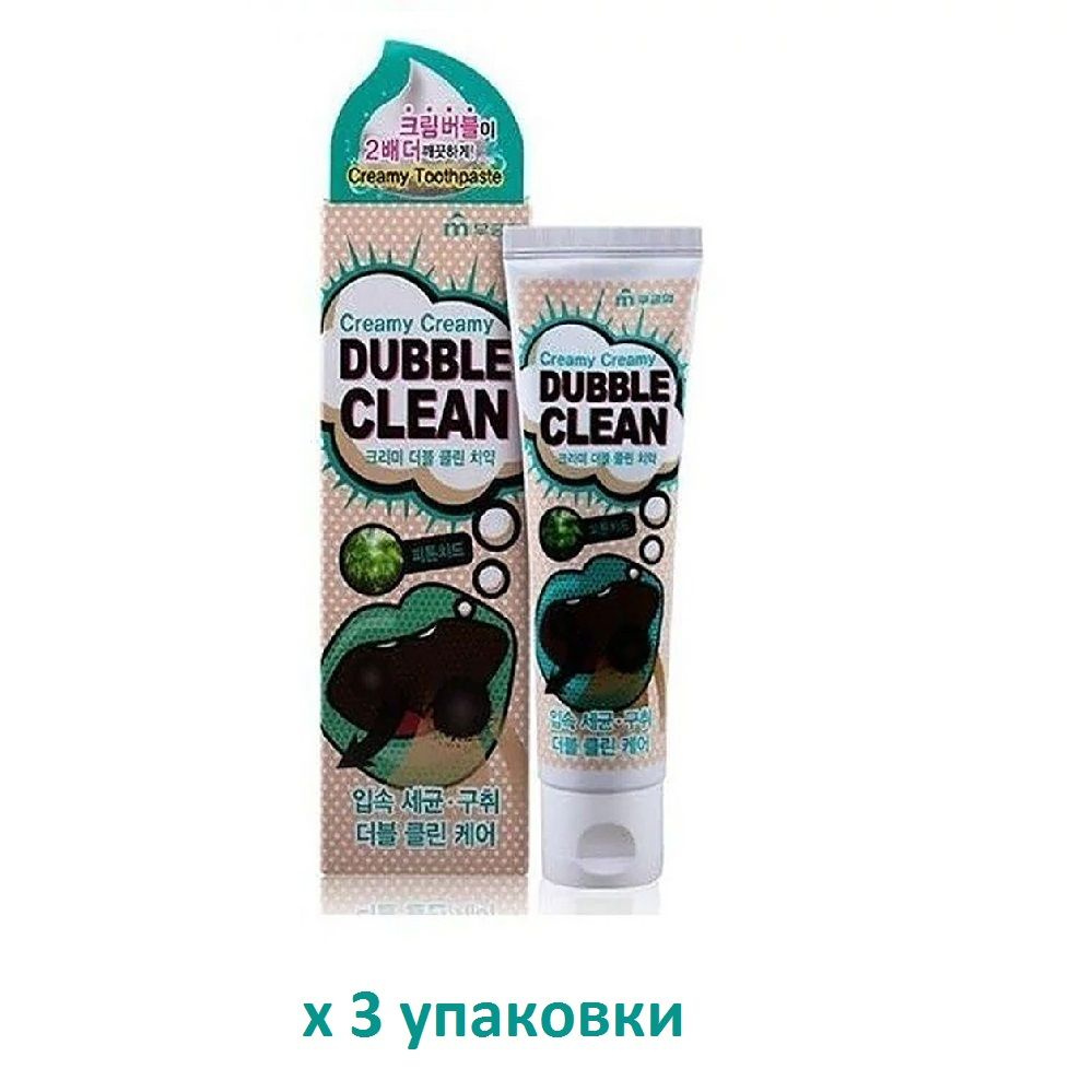 Зубная паста Mukunghwa Dubble Clean кремовая с пузырьками Фитонцидами (110 г) х 3 упаковки  #1