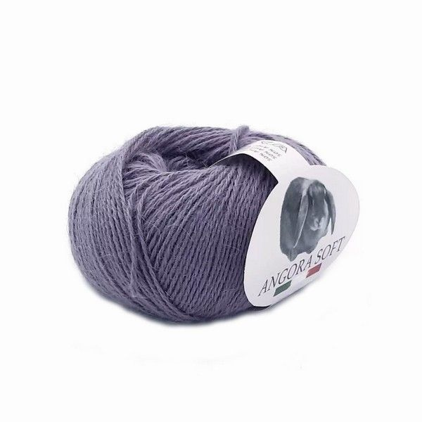 Пряжа Kutnor Angora Soft 25г, 125м (50% ангора, 20% меринос, 30% полиамид), цв. 183 сиреневый  #1