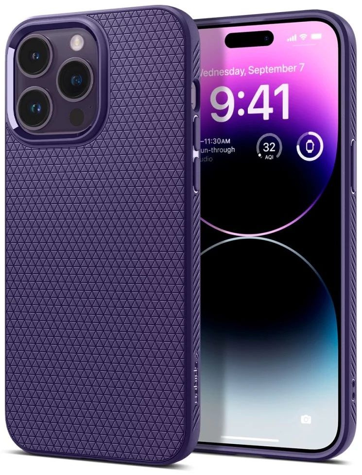 Чехол Spigen Liquid Air для iPhone 14 Pro Max Deep Purple #1