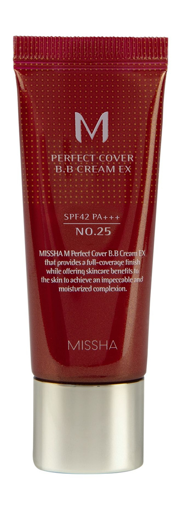 MISSHA M Perfect Cover BB Cream Тональный крем EX SPF 42/PA+++, 20 мл, 25 Warm beige #1