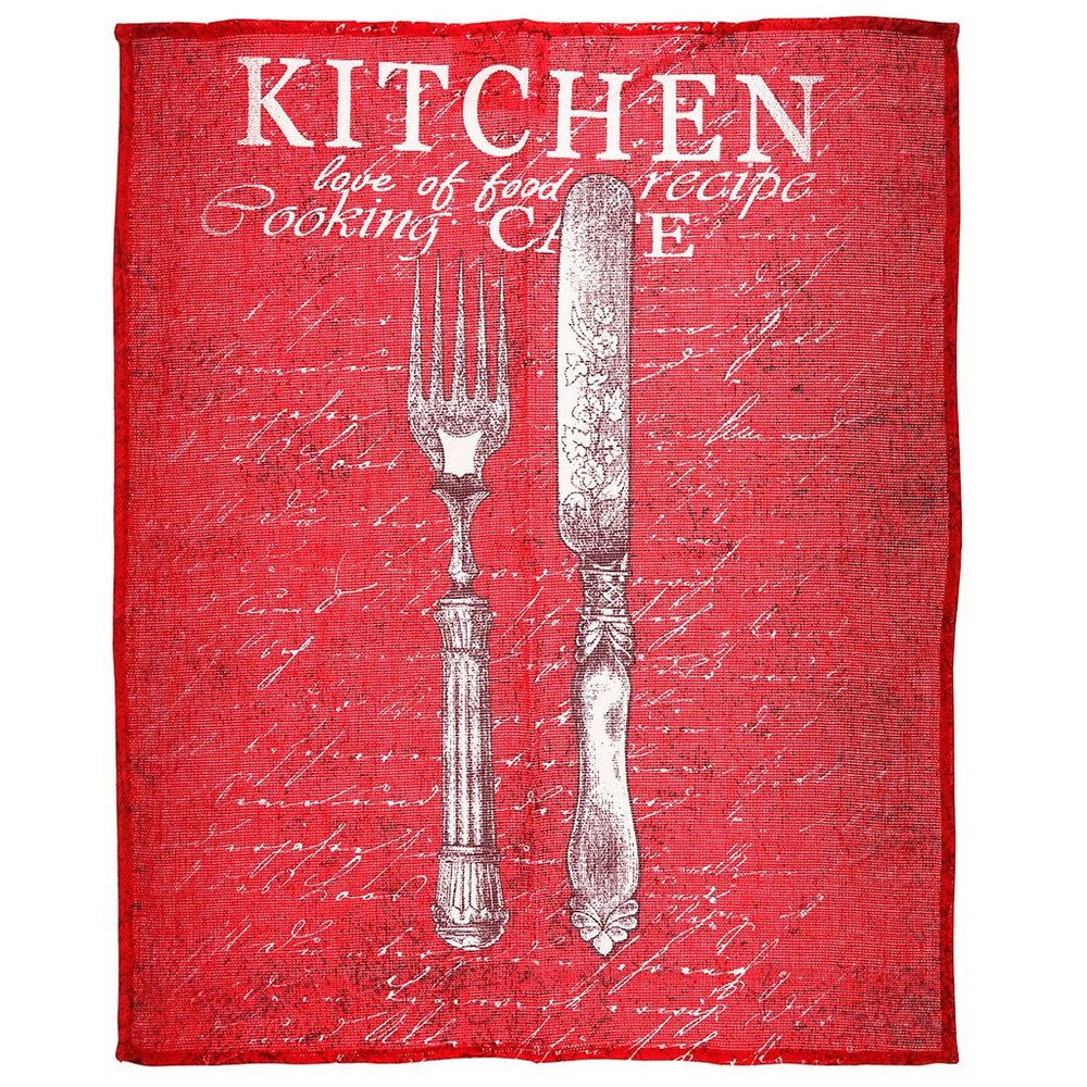 Домашняя мода Полотенце кухонное Kitchen, Рогожка фактура, 50x60, 1шт  #1