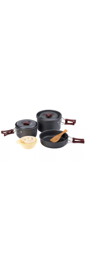 Набор Посуды Naturehike Nh2-3 People Camping Cookware Carbon (Б/Р) #1