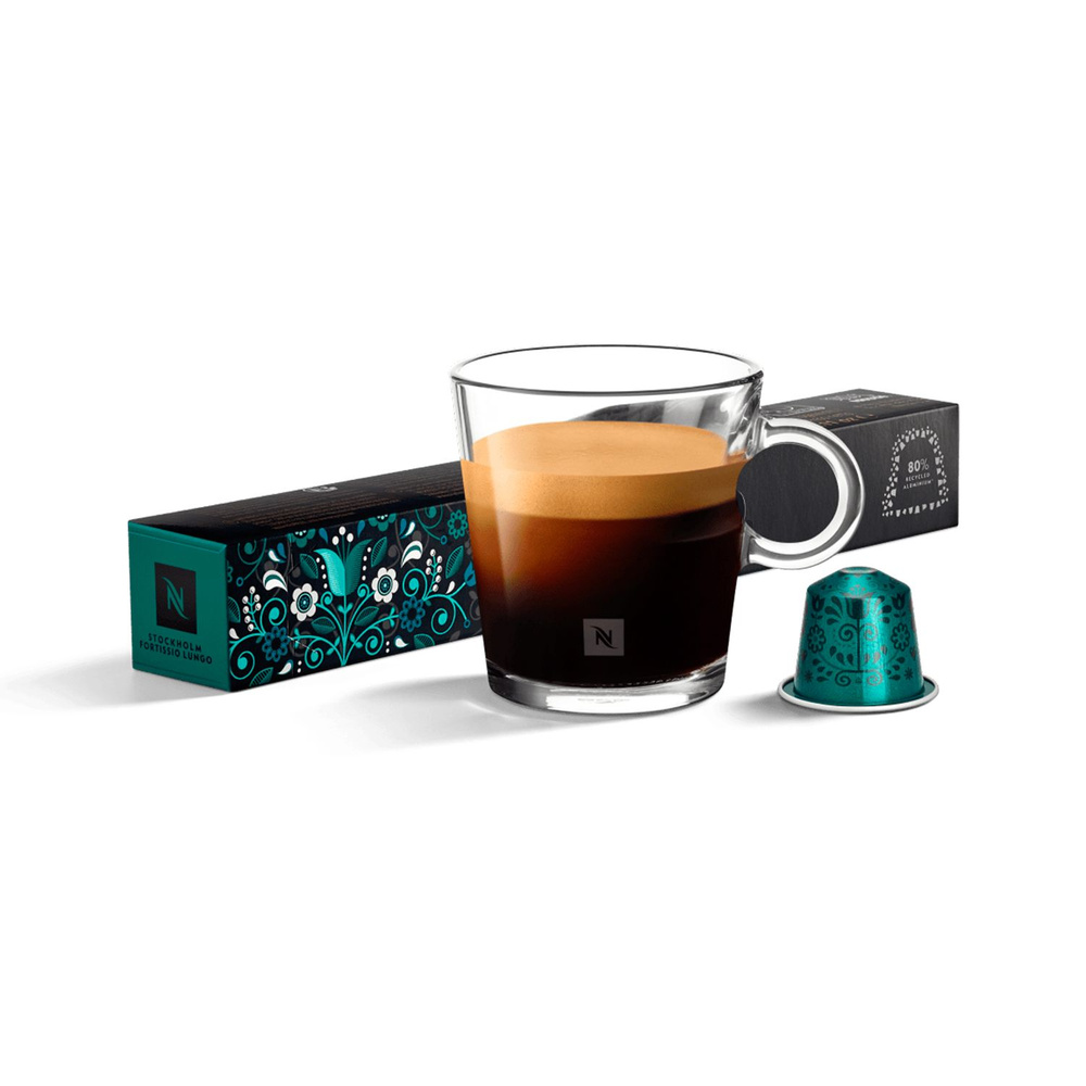 Кофе в капсулах Nespresso Stockholm Lungo - Сладкий со злаковыми нотами - 10 уп. по 10 капсул  #1