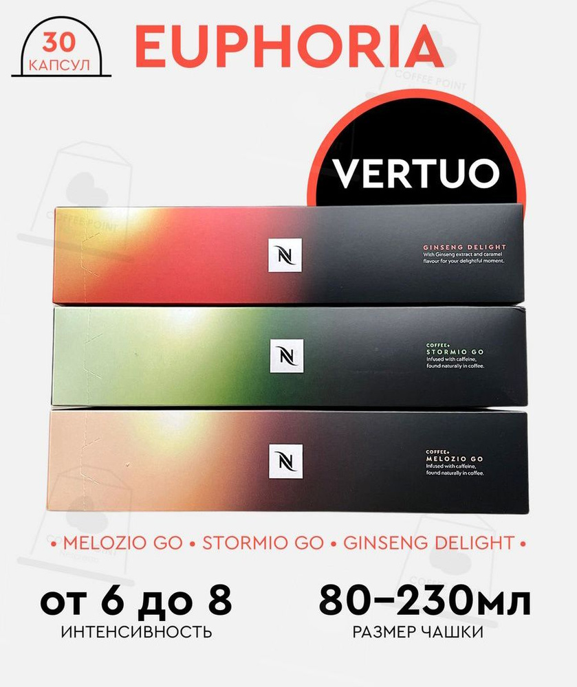 Набор кофе в капсулах для Nespresso Vertuo Euphoria II 30 капсул #1