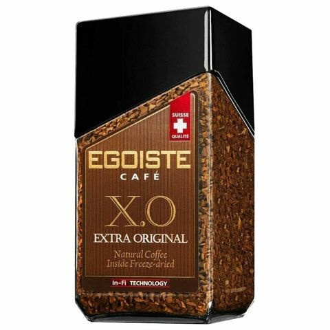 Кофе молотый в растворимом EGOISTE "X.O", 100 г, стеклянная банка, сублимированный, ШВЕЙЦАРИЯ, EG10009008 #1