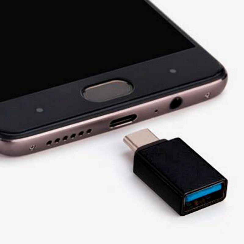 Переходник USB type-C - USB OTG для подключения периферийных USB устройств цвет розовый  #1
