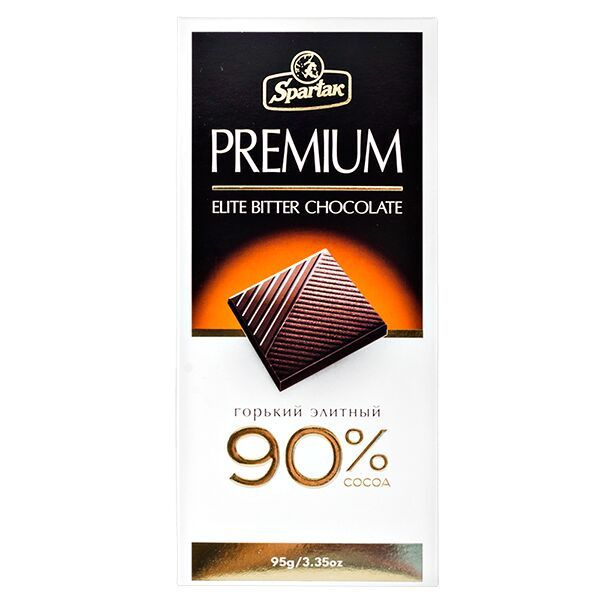 Шоколад Spartak PREMIUM горький элитный 90%, 95 г #1