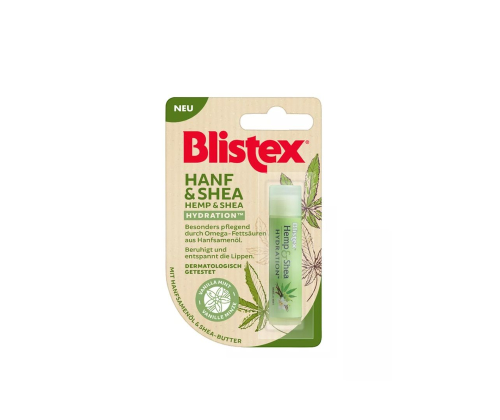 Blistex Увлажняющий бальзам для губ Блистекс с маслом конопли и ши, США  #1