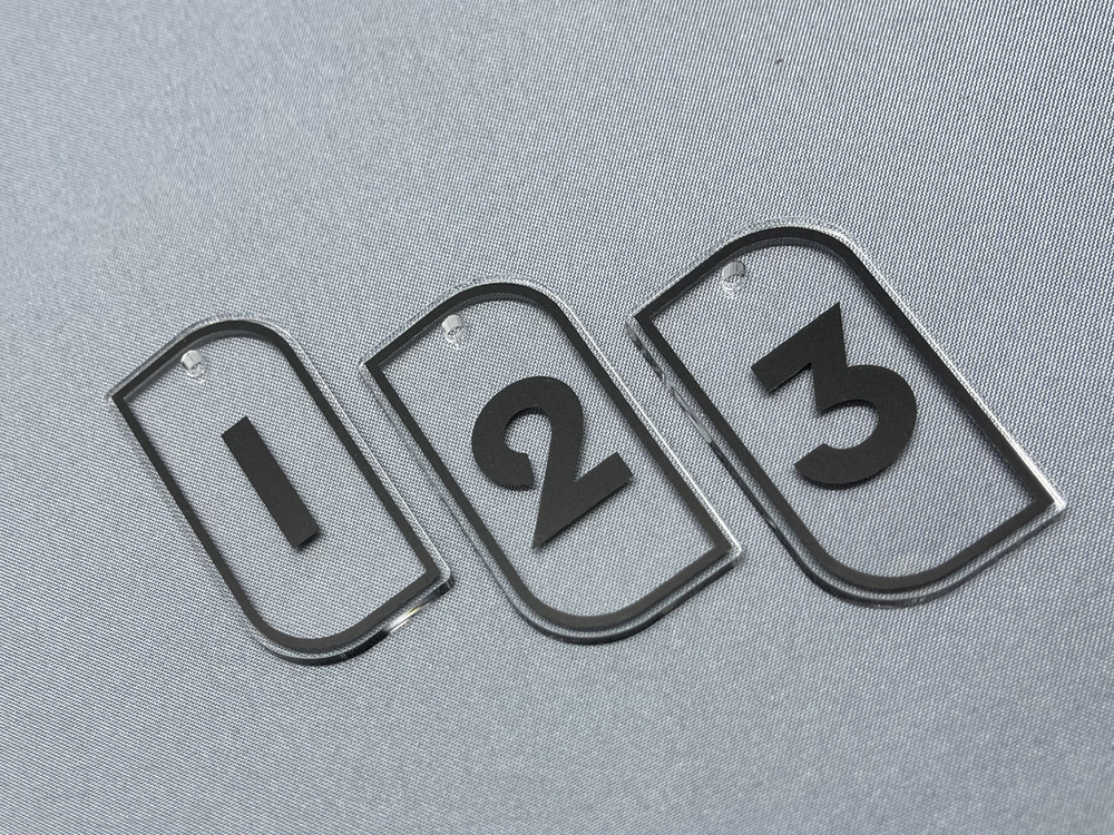 Брелоки для ключей Гардеробные номерки для ключей комплект 1-10  #1