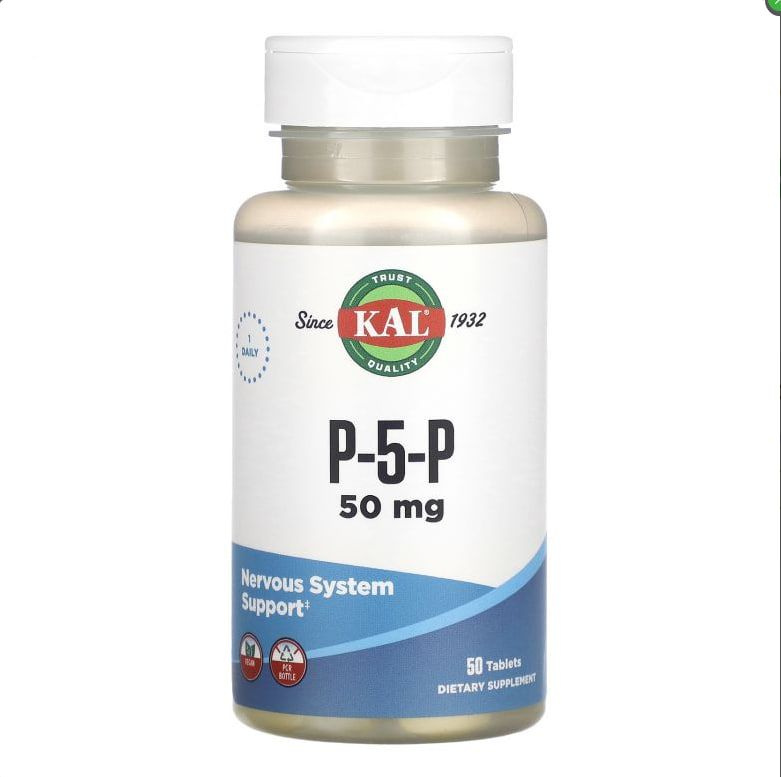 KAL B-6 P-5-P Pyridoxal-5-Phosphat, 50 мг, 50 таблеток #1