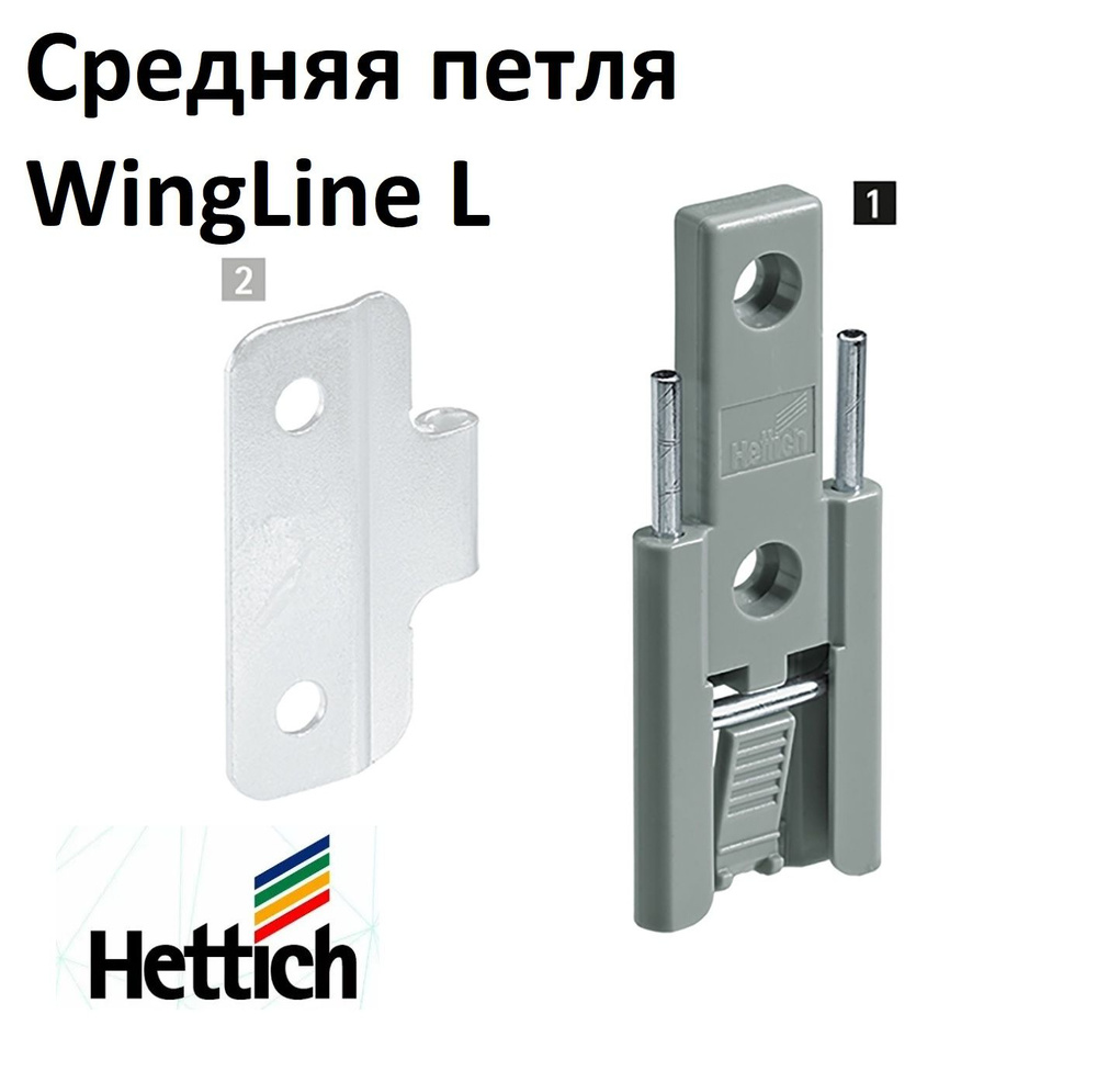 Механизм для складных дверей, петля средняя Wing Line L, Hettich, 1 шт.  #1