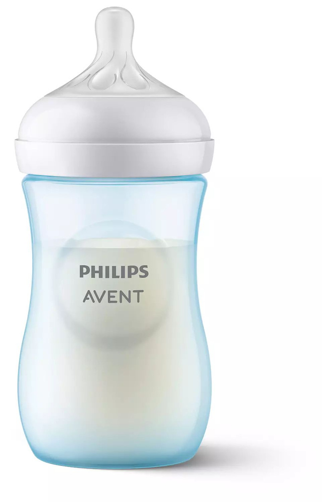 Бутылочка для кормления 260 мл, 1 шт, серия NATURAL Response, голубой Philips  #1